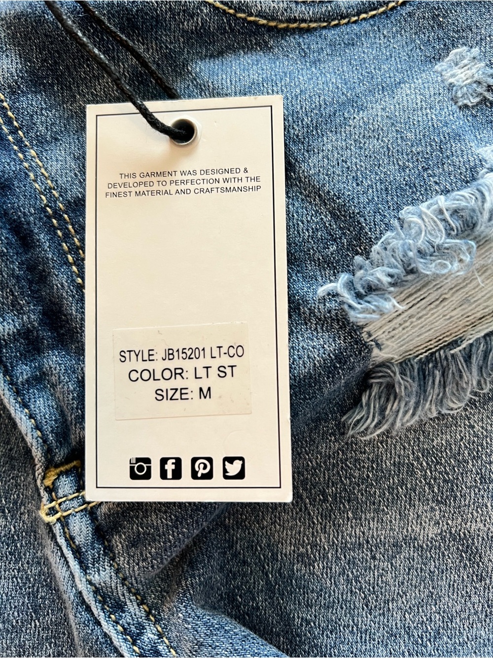 Judy Blue 🩵Mid Rise 🩵Distressed Blue Denim Women’s Shorts - Picture 2 of 6